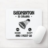 Funny Badminton Player Love Shuttle Design 2  マウスパッド (マウス)