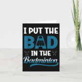 Funny Badminton Player Shuttle Badminton Lover  カード (正面)