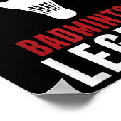 Funny Badminton Sports Husband Dad Badminton Lover ポスター (角)