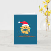 Funny Bagel Christmas Graphics Lights Lover  カード (黄色い花)