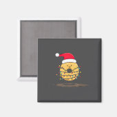 Funny Bagel Christmas Graphics Lights Lover マグネット (正面/裏面)