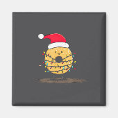 Funny Bagel Christmas Graphics Lights Lover  マグネット (正面)