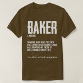 Funny Baker Definition Baking for Pastry Chef Brea Tシャツ (デザイン正面)