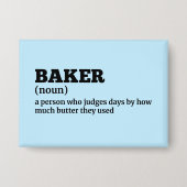Funny Bakery Worker Definition 缶バッジ (正面)