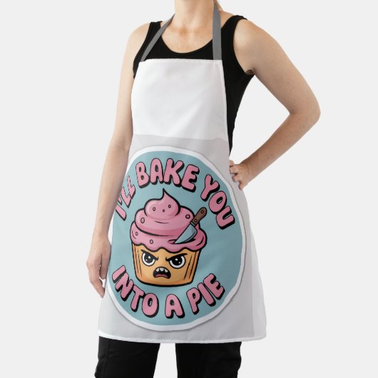 Funny Baking Apron - I'll Bake You Into A Pie Cupc エプロン (インサイチュ)