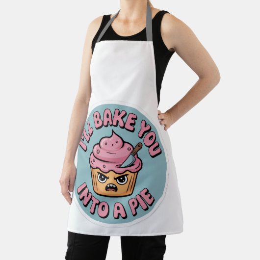 Funny Baking Apron - I'll Bake You Into A Pie Cupc エプロン (インサイチュ)