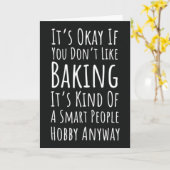 Funny Baking Cards Humor Happy Baker Humorous カード (黄色い花)