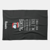 Funny Baking Gifts Baker Chef Humor Personalized キッチンタオル (横)