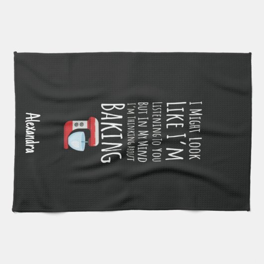 Funny Baking Gifts Baker Chef Humor Personalized キッチンタオル (横)