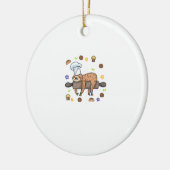 Funny Baking Gifts - Sloth Baker Cupcake Lover - B セラミックオーナメント (左)