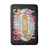 Funny baking therapy word art バスマット (正面縦)