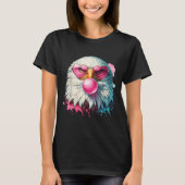 Funny Bald Eagle Cute Eagle With Nk Gles And Bubbl Tシャツ (正面)