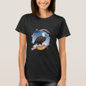 Funny Bald Eagle Hotdog American Flag 4th Of July  Tシャツ (正面)