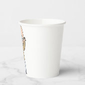 Funny Bald Quirky Old Man with Beard 紙コップ (左)