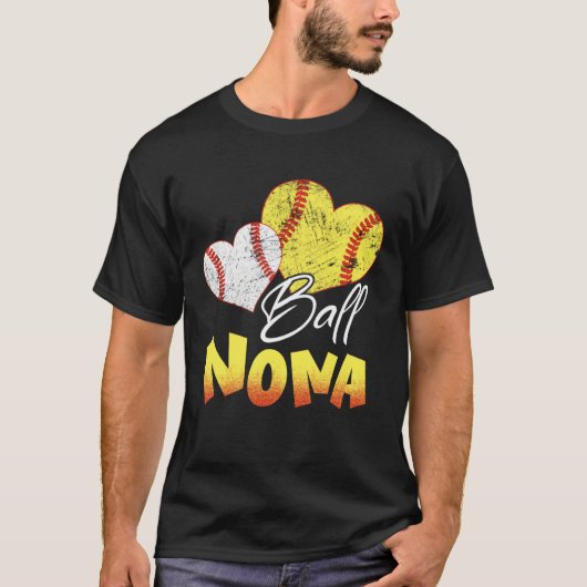 Funny Ball Nona Softball Baseball Gifts Tシャツ (正面)