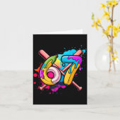 Funny Banana Baseball 67 Ice Cream Drip Meme  カード (黄色い花)