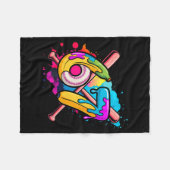 Funny Banana Baseball 67 Ice Cream Drip Meme  フリースブランケット (正面(横))