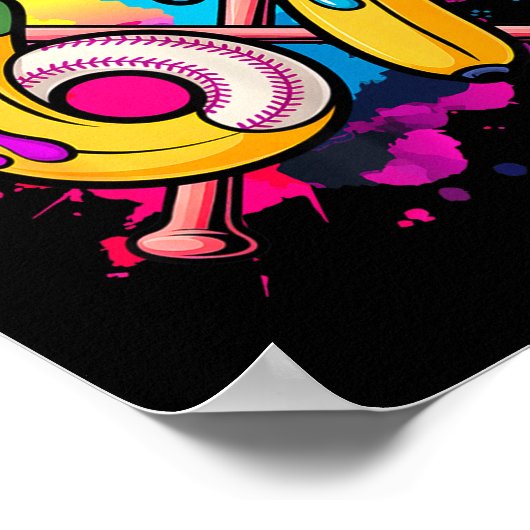 Funny Banana Baseball 67 Ice Cream Drip Meme  ポスター (角)