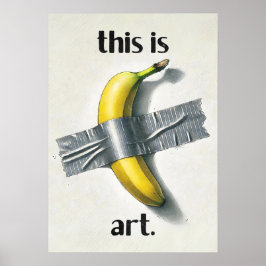Funny Banana Duct Tape Meme ポスター