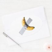 Funny Banana Duct Tape Sticker – Quirky and Unique 楕円形シール (封筒)
