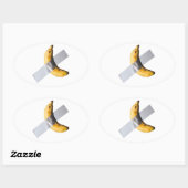 Funny Banana Duct Tape Sticker – Quirky and Unique 楕円形シール (シート)