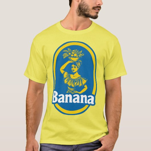 Funny Banana Fruit Label Instant Halloween Costume Tシャツ (正面)