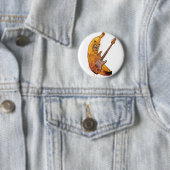 Funny Banana Guitar Pin | Cartoon Music Button 缶バッジ (インサイチュ)