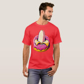 Funny Banana Insert Sprinkle Donut Food Adult fami Tシャツ (正面フル)
