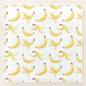 Funny Banana Party custom kit modern and editable ガラスコースター (正面)
