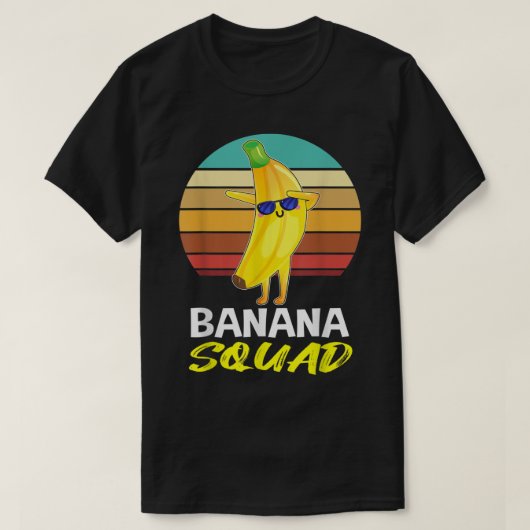 Funny Banana Squad Retro Design Tシャツ (デザイン正面)