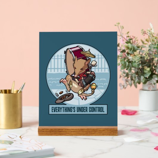 Funny Bandicoot Everything's Under Control Cartoon アクリルサイン (ウェディング)