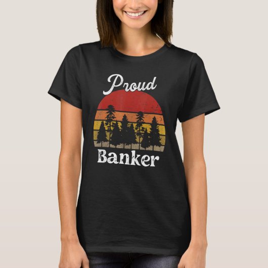 Funny Banker Shirts Job Title Professions Tシャツ (正面)