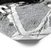 Funny Bar Art Print, Black and White, Woman with ポスター (角)