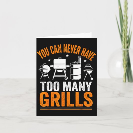 Funny Barbecue Grilling You Can Never Have Too Man カード (正面)
