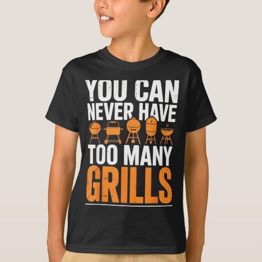 Funny Barbecue Grilling You Can Never Have Too Man Tシャツ (正面)
