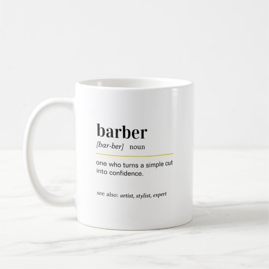 Funny Barber Definition Gift コーヒーマグカップ (左)