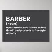 Funny Barber Definition Poster ポスター (正面)