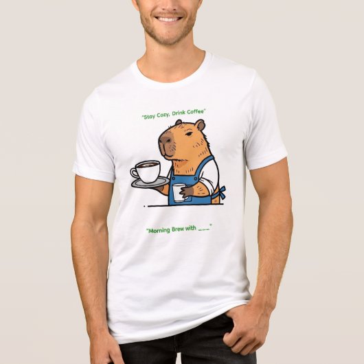  Funny Barista Capybara Shirt トライブレンドＴシャツ (正面)