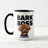 Funny Bark Boss Dog Photo Personalized マグカップ (左)