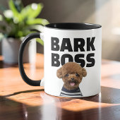 Funny Bark Boss Dog Photo Personalized マグカップ