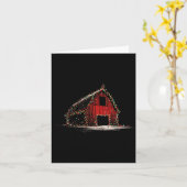 Funny Barn Christmas Graphics Lights Lover Farm Fa カード (黄色い花)