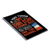 Funny Barrel Racing Racer Shin Scar Quote ノートブック (右側)