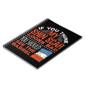 Funny Barrel Racing Racer Shin Scar Quote ノートブック (左側)