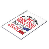 Funny Barrel Racing Shin Scar Rodeo Cowgirl ノートブック (左側)