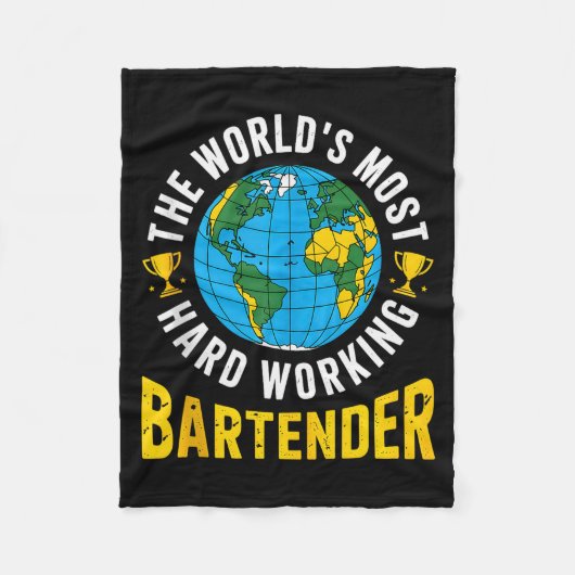 Funny Bartender Barmaid Barman Men Woman Tank Top  フリースブランケット (正面)