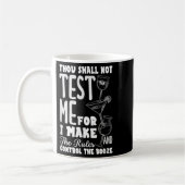 Funny Bartender Thou Shall Not Test Me Quote コーヒーマグカップ (左)