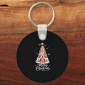 Funny Baseball Bats Christmas Tree Lights Xmas For キーホルダー (正面)