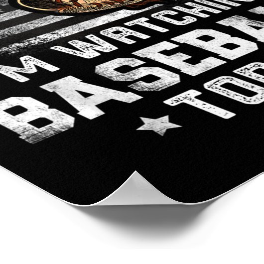 Funny Baseball Boys Sorry I Can't I'm Watching Bas ポスター (角)