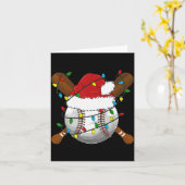 Funny Baseball Christmas Matching Family Pajamas X カード (黄色い花)