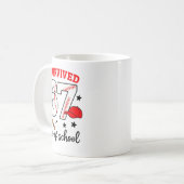 Funny Baseball I Survived 67 Days Of School Design コーヒーマグカップ (正面左)